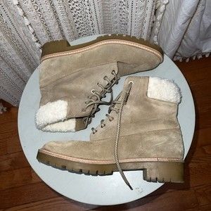 Zara Boots - Sherpa Lined Boots - Suede boots - Size 9.5